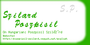 szilard poszpisil business card